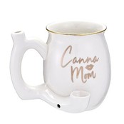 Canna Mom Small Mug Pipe (White)