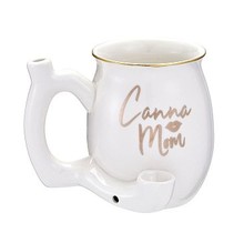 Canna Mom Small Mug Pipe (White)