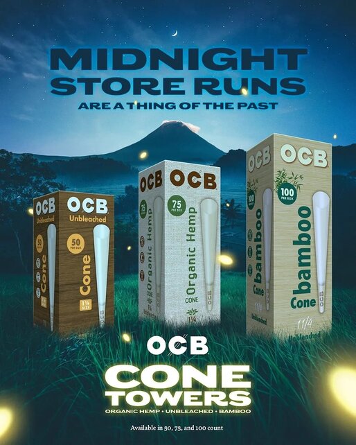 OCB Mini Tower Organic Hemp Cones