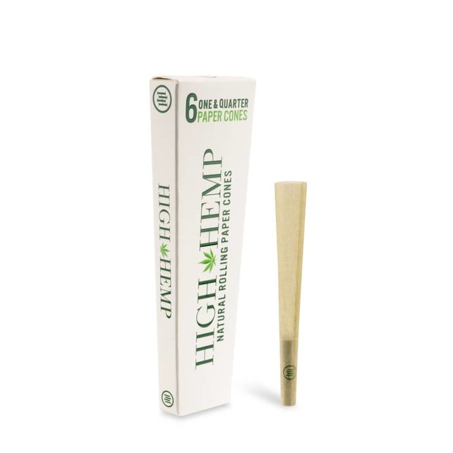 High Hemp Natural Rolling Paper Cone