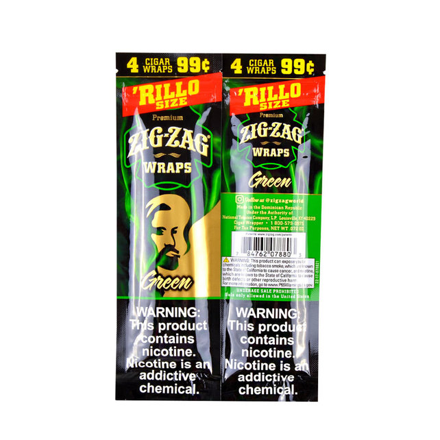 Zig-Zag Rillo Size Cigar Wraps 4 Pack