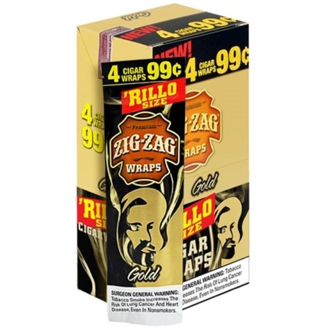 Zig-Zag Rillo Size Cigar Wraps 4 Pack