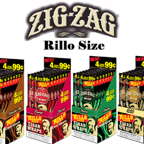 Zig-Zag Rillo Size Cigar Wraps 4 Pack