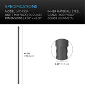 Garden plant stakes, 4 feet long, 25 pack