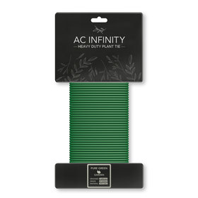 AC INFINITY, Heavy-Duty Twist Ties, Thin Rubberized Texture, 10m