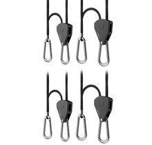 Heavy-Duty Adjustable Rope Clip Hanger, Two Pairs