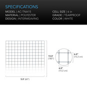 AC INFINITY, Polyester Plant Trellis Netting, 5x15'