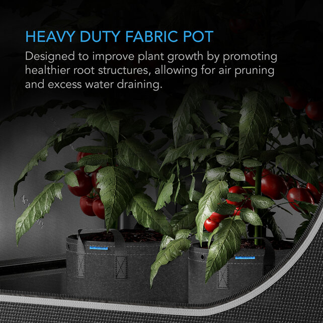 Heavy Duty Fabric Pots, 5 Gallon, 5-Pack