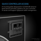 Grow Tent Mounting Plate, Steel, Powder Coat Black, 5x6壽�