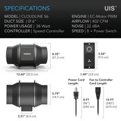 CLOUDLINE S6 - Quiet Inline Duct Fan System with Speed Controller 6-Inch