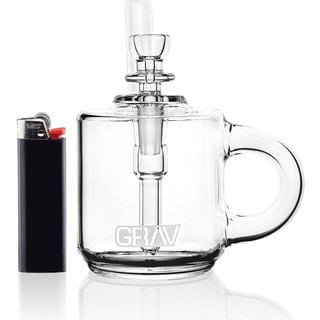 GRAV Coffee Mug Pocket Bubbler Clear