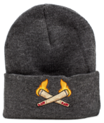 RAW Grey Burning Cone Beanie
