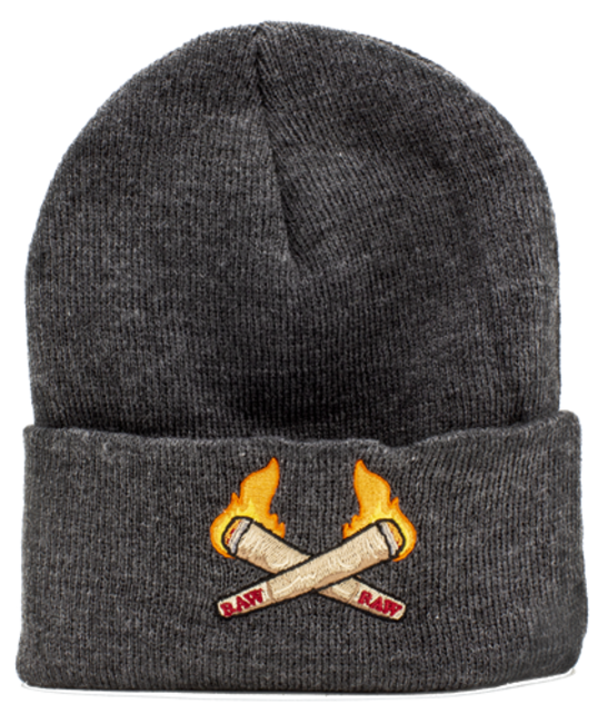 RAW Grey Burning Cone Beanie
