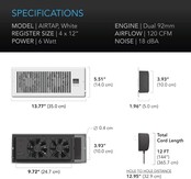 AIRTAP T4, Quiet Register Booster Fan System, Brown Bronze, for 4” x 12” Registers
