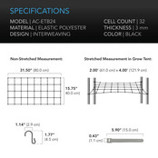 Grow Tent Trellis Netting, Flexible Elastic Cords, 2x4’
