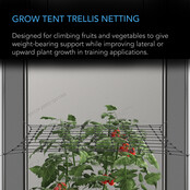 Grow Tent Trellis Netting, Flexible Elastic Cords, 2x4’