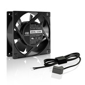 AXIAL 1238W, 120V AC Muffin Fan with Wire-Leads Adapter, 120mm x 38mm High Speed