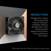 AXIAL 1238W, 120V AC Muffin Fan with Wire-Leads Adapter, 120mm x 38mm High Speed