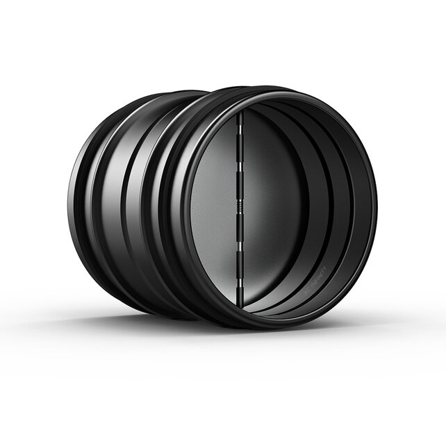 AC INFINITY Backdraft Damper Ducting Insert, 6-Inch, Black Galvanized Steel