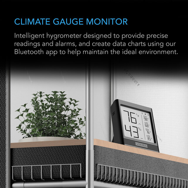 CLOUDCOM B2, Smart Thermo-Hygrometer with Data App, Integrated Sensor Probe