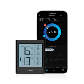 CLOUDCOM B2, Smart Thermo-Hygrometer with Data App, Integrated Sensor Probe