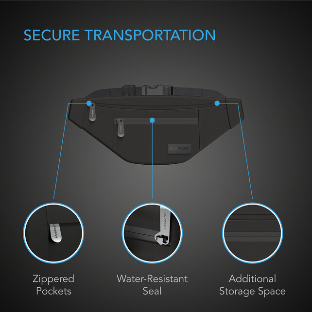 Smell Proof Belt Bag with 900D Nylon Fabric and Carbon Filter Lining