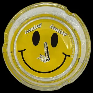 Loose Leaf Glass Ashtray -