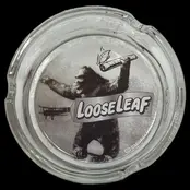 Loose Leaf Glass Ashtray -