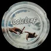Loose Leaf Glass Ashtray -