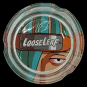 Loose Leaf Glass Ashtray -