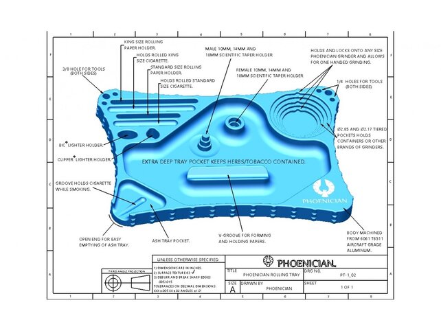 Phoenician Patient Rolling Tray