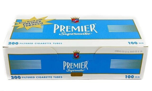 Premier Cigarette Tubes Light Blue 100mm