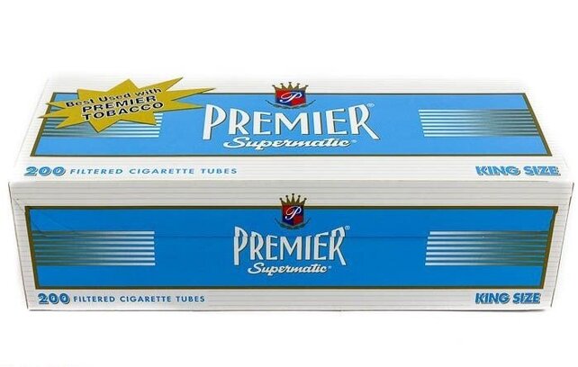 Premier Cigarette Tubes Light Blue King Size