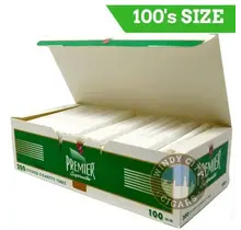 Premier Cigarette Tubes Green 100MM