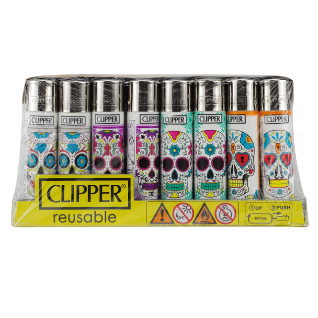 Clipper Lighter Mexican Skulls