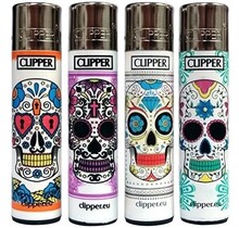Clipper Lighter Mexican Skulls