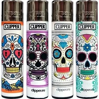 Clipper Lighter Mexican Skulls