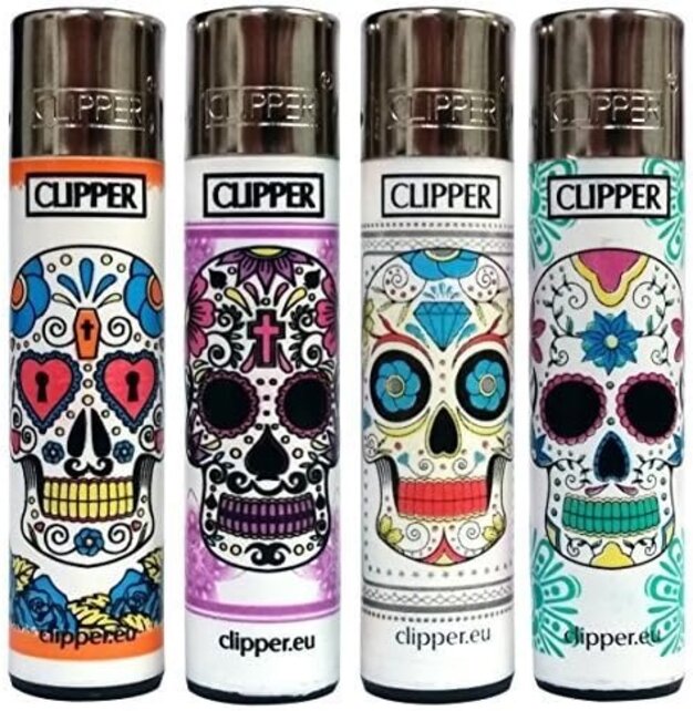 Clipper Lighter Mexican Skulls
