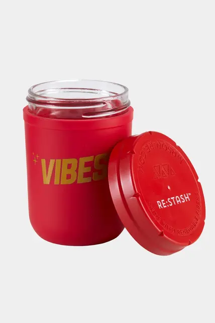 Vibes Stash Jar Red