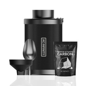Refillable Carbon Filter Kit, with Charcoal Refill, 4-Inch