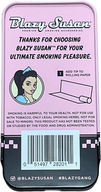 Blazy Susan Filter Tips Pre Rolled 100 Count Tin