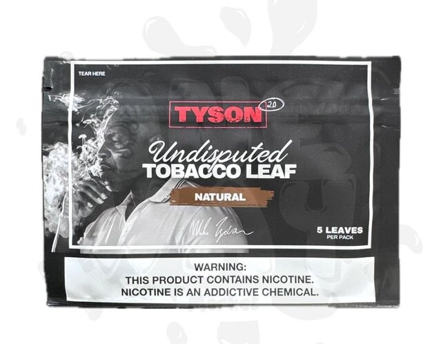 Tyson 2.0 Undisputed Tobacco Leaf Wraps 5 Pack