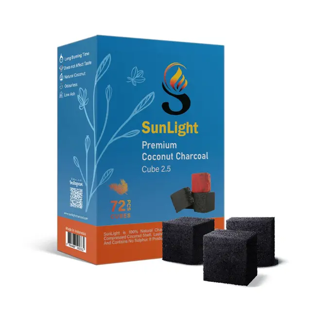 Sunlight Coconut Charcoal 72 Pieces (1KG)