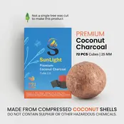 Sunlight Coconut Charcoal 72 Pieces (1KG)