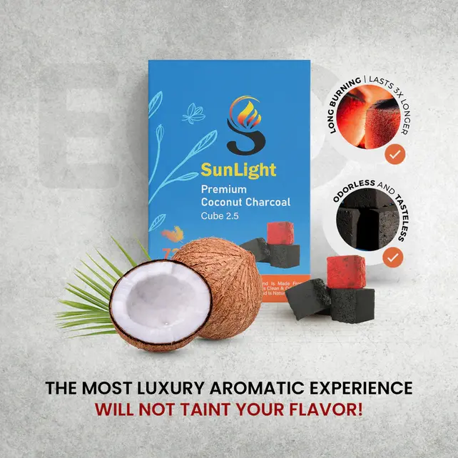 Sunlight Coconut Charcoal 72 Pieces (1KG)