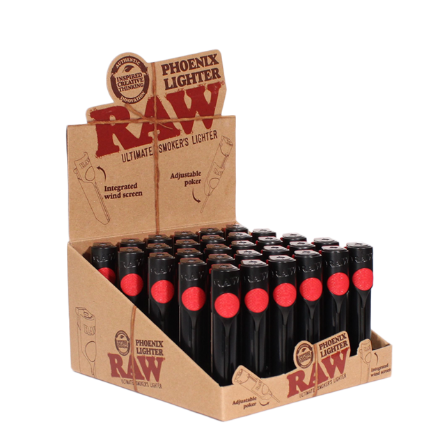 RAW Phoenix Lighter Black W/ Adjustable Poker