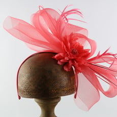 SOMETHING SPECIAL CRINOLINE FASCINATOR WITH SATIN HOOPS