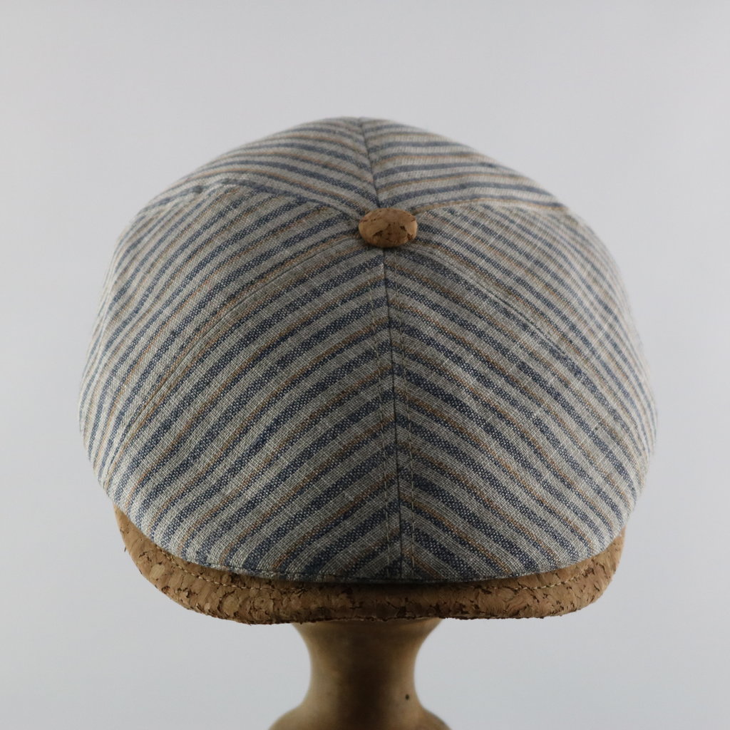 MAGILL HAT FLAT CAP WITH CORK BRIM AND BUTTON