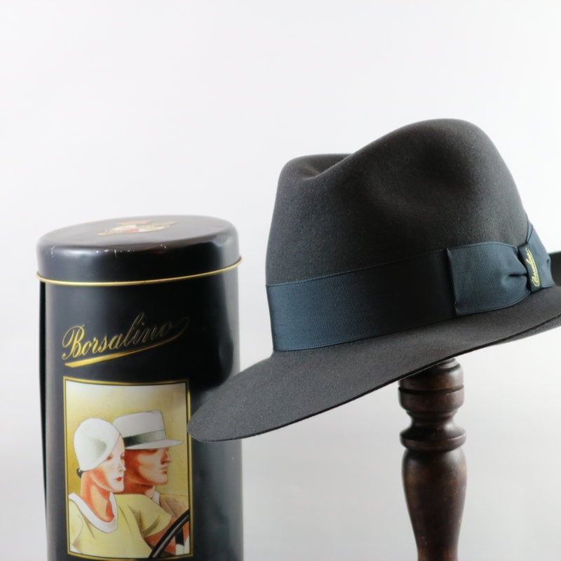 BORSALINO ALESSANDRIA LARGE BRIM FELT  FEDORA