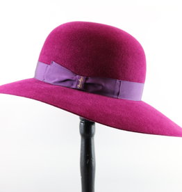 BORSALINO WIDE BRIM VELOUR FUR FELT DRESS HAT